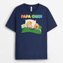 2434AFR2 t shirt maman papa chien comme normal mais plus cool personnalise