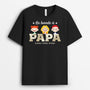 2435AFR1 t shirt la bande a papa papy version carte avec enfants derriere personnalise