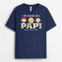 2435AFR2 t shirt la bande a papa papy version carte avec enfants derriere personnalise