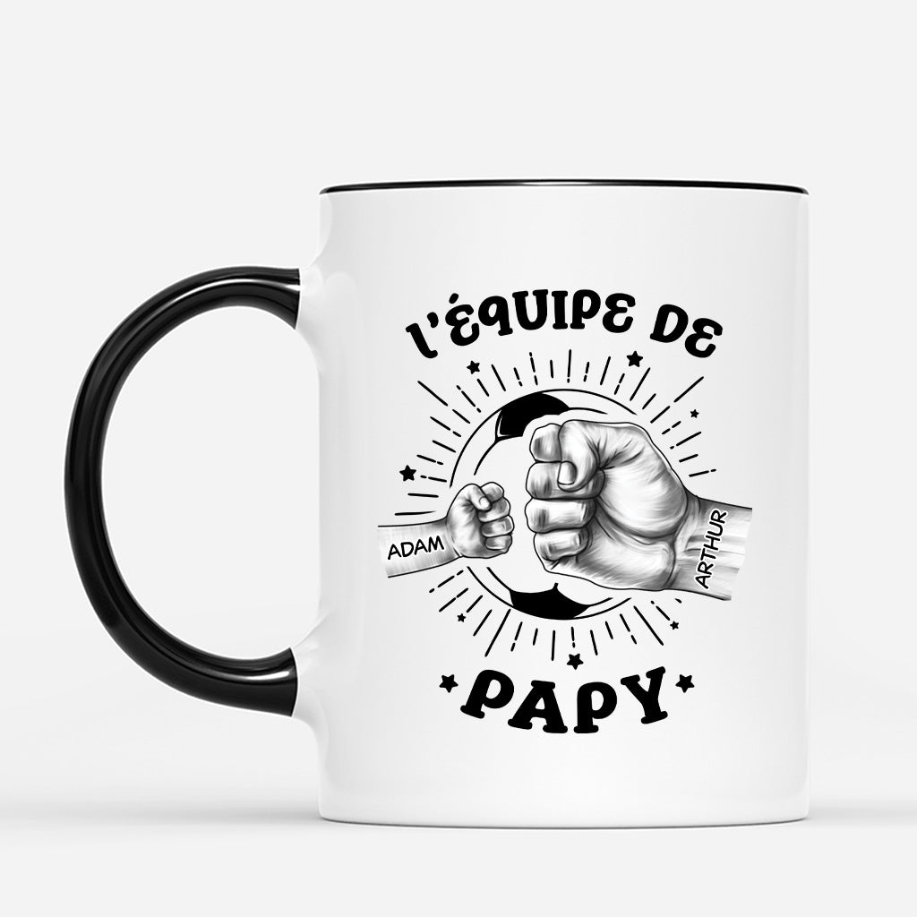 2438MFR2 mug personnalise lequipe de papa football version monochrome 2438m587b