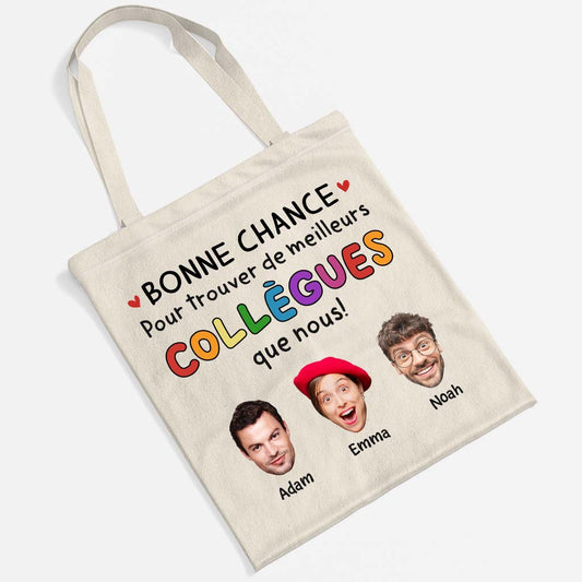 2449BFR2 tote bag personnalise meilleures collegues avec visages 2449b8l5o