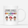 2449MFR1 mug bonne chance pour trouver de meilleurs collegues que moi avec visages personnalise