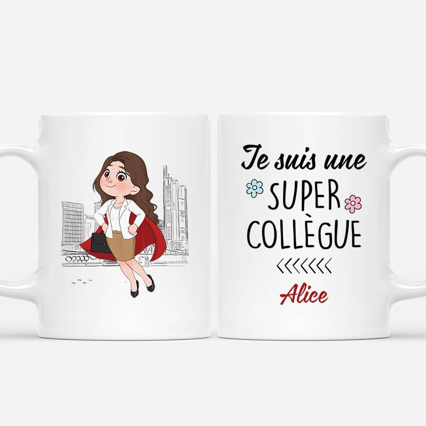 2450MFR1 mug je suis une super collegue personnalise