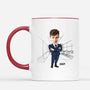 2452MFR2 mug chaque tache devient une joie version homme personnalise