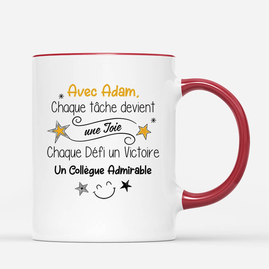 2452MFR3 mug chaque tache devient une joie version homme personnalise