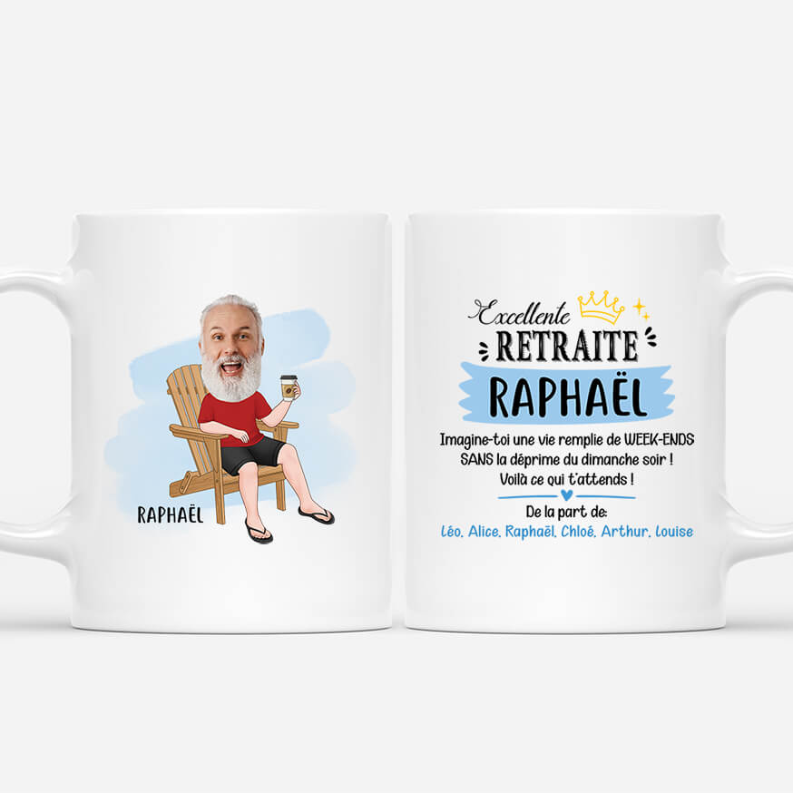 2453MFR1 mug excellente retraite personnalise