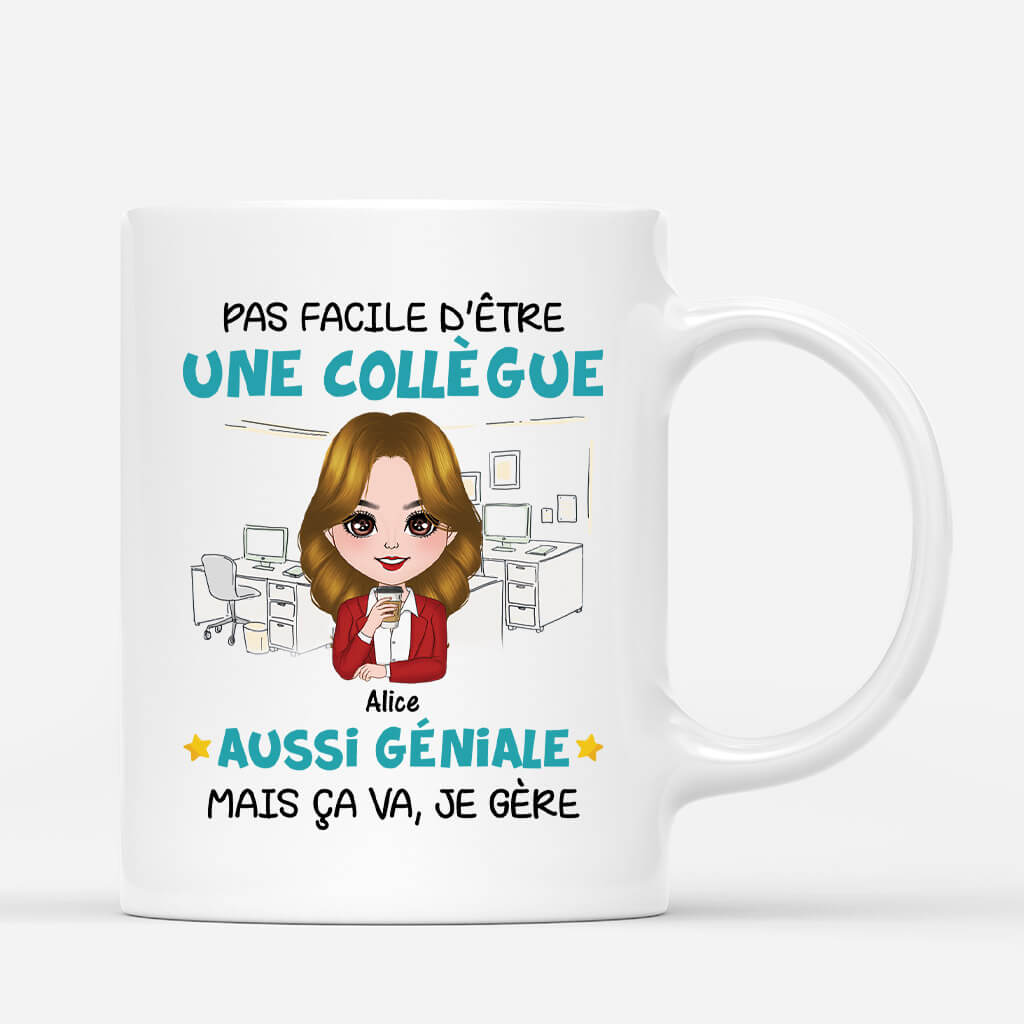 2465MFR2 mug pas facile detre une collegue aussi geniale personnalise