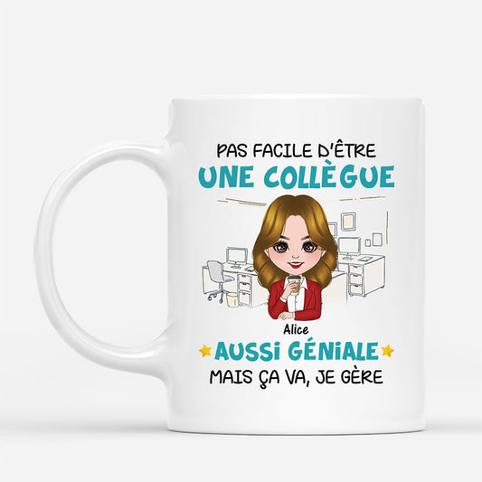 2465MFR2 mug pas facile detre une collegue aussi geniale personnalise_acdfd715 423f 411e aac6 6e9a10d30686
