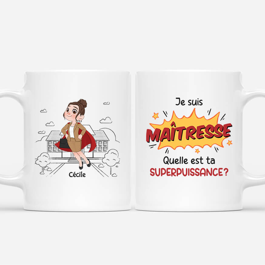 2469MFR1 mug je suis maitresse avec superpuissance personnalise