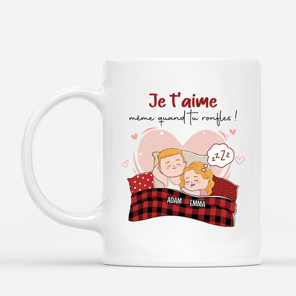 Mug Idée Cadeau Tasse Drôle Je T'aime Quand Tu Ronfle | FindTheDeal