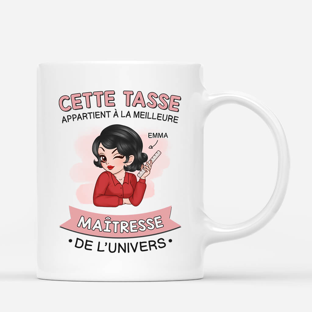 2478MFR1 mug cette tasse appartient a la meilleure maitresse de lunivers personnalise