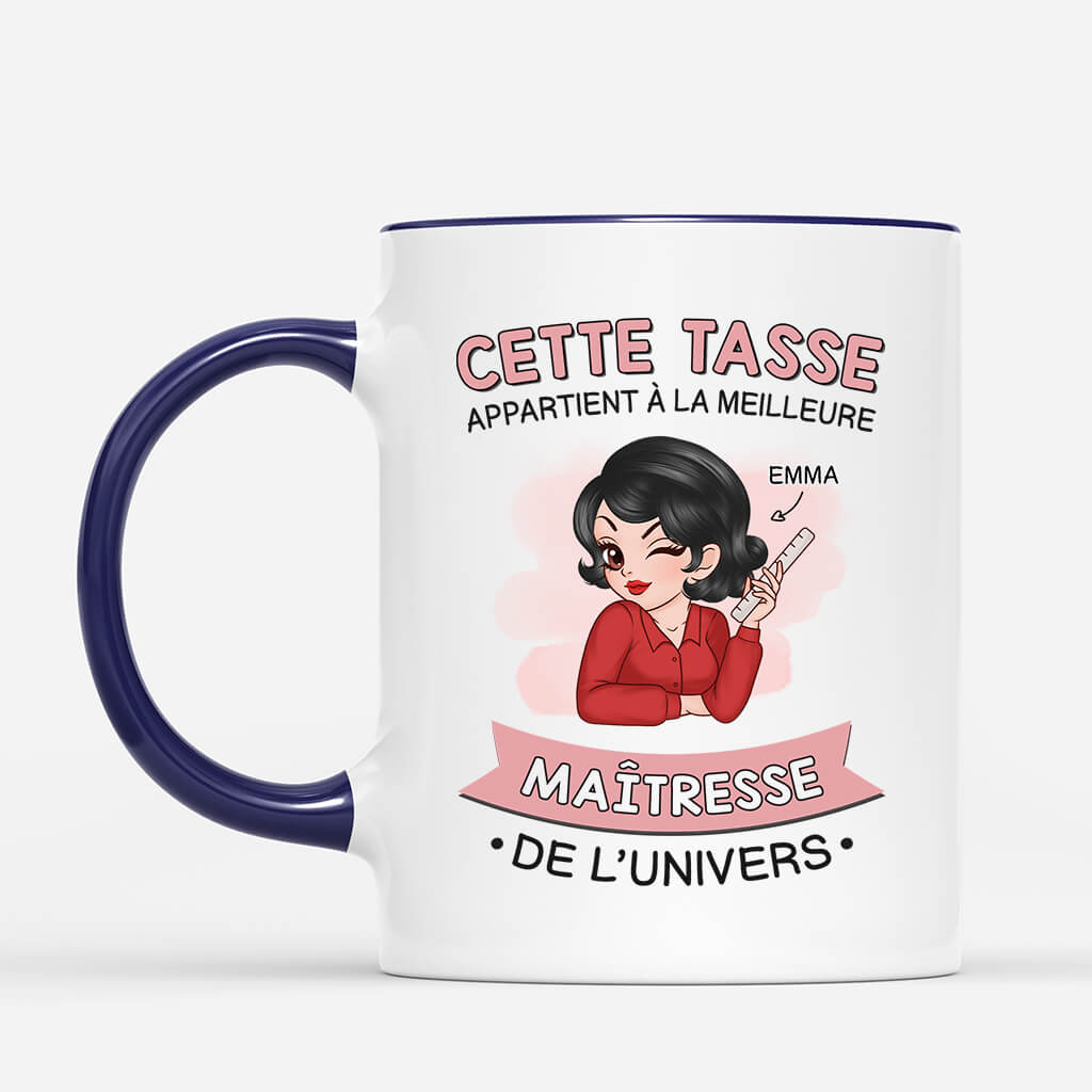 2478MFR2 mug cette tasse appartient a la meilleure maitresse de lunivers personnalise