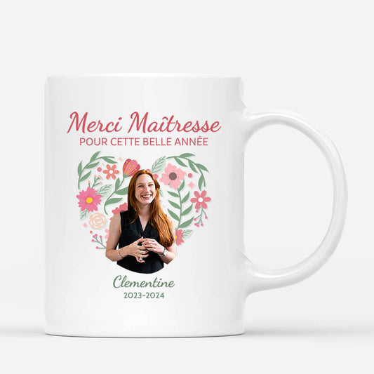 2480MFR1 mug merci maitresse pour cette belle annee personnalise