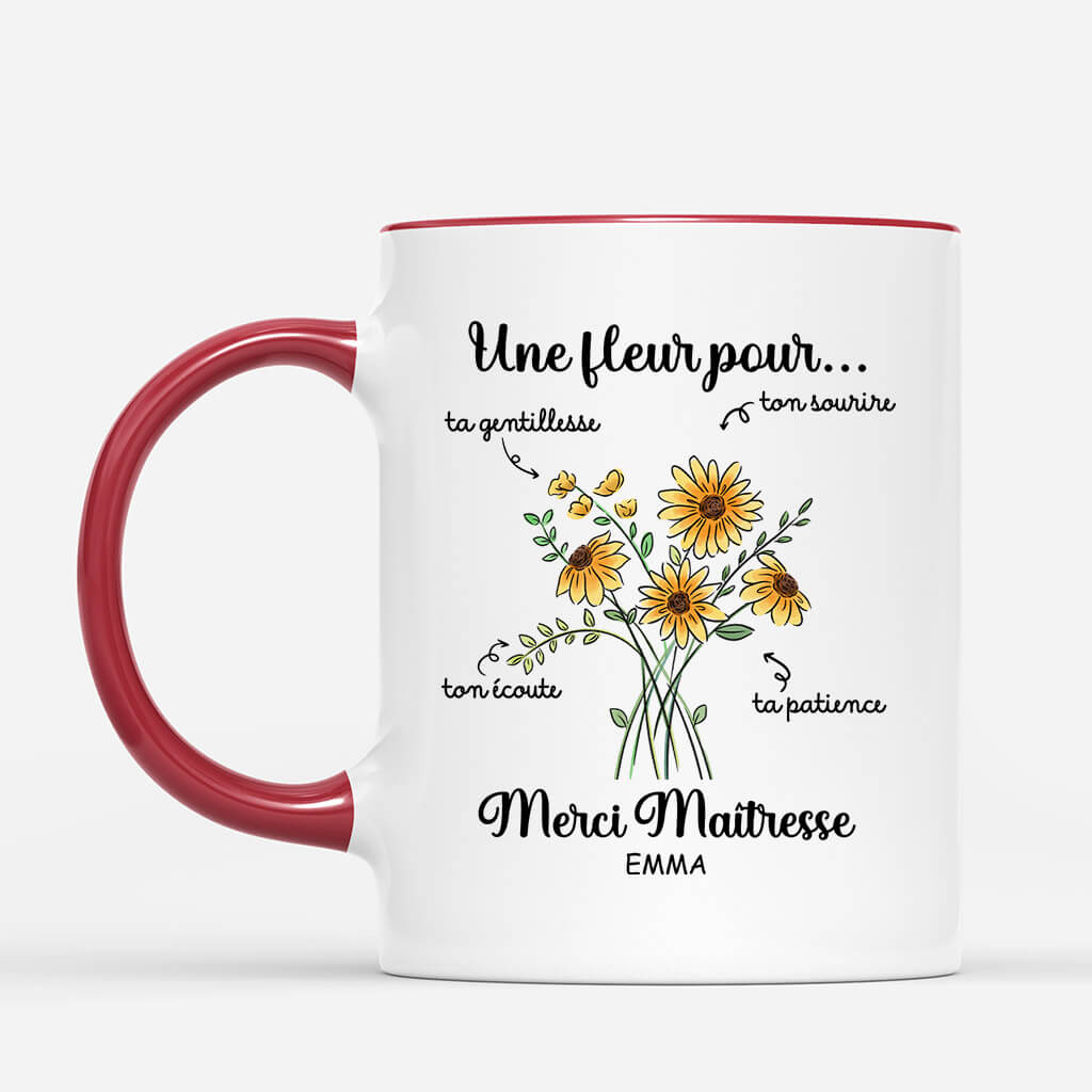 2481MFR2 mug une fleur pour maitresse personnalise