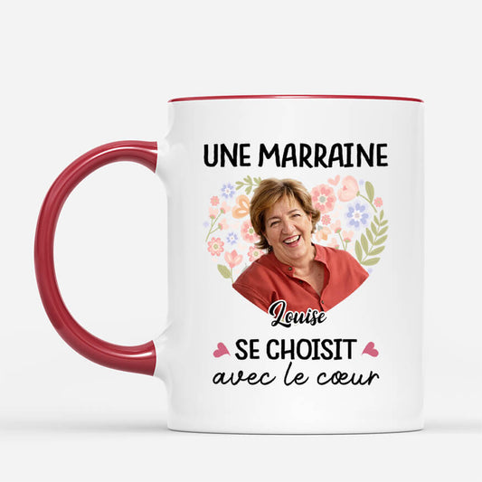 2487MFR2 mug une marraine se choisit avec le coeur personnalise