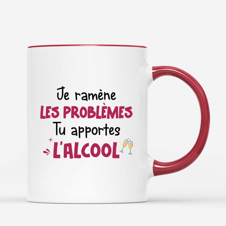 2490MFR3 mug je ramene les problemes tu apportes lalcool personnalise