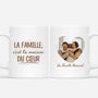 2494MFR1 mug la famille cest la maison du coeur personnalise