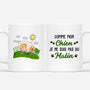 2497MFR1 mug comme mon chien je ne suis pas du matin personnalise