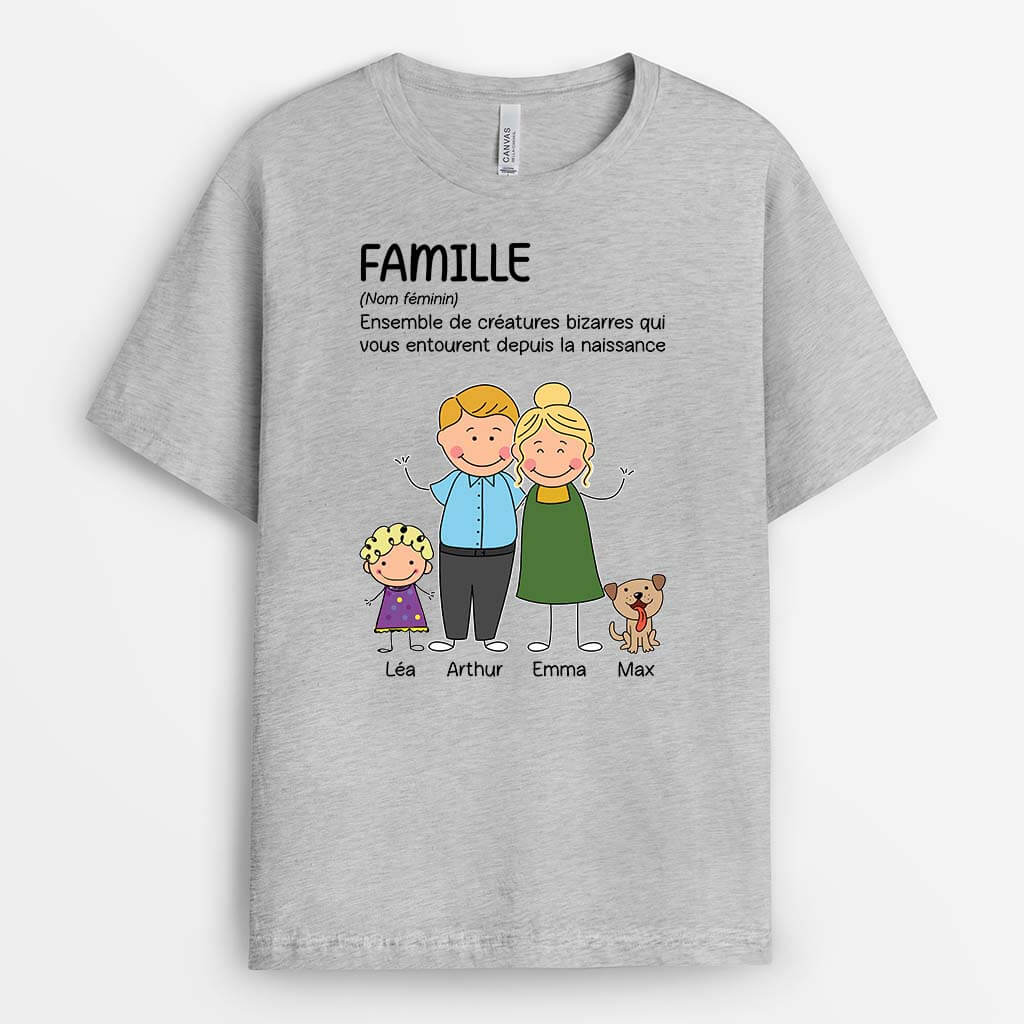 2499AFR2 t shirt definition de la famille personnalise