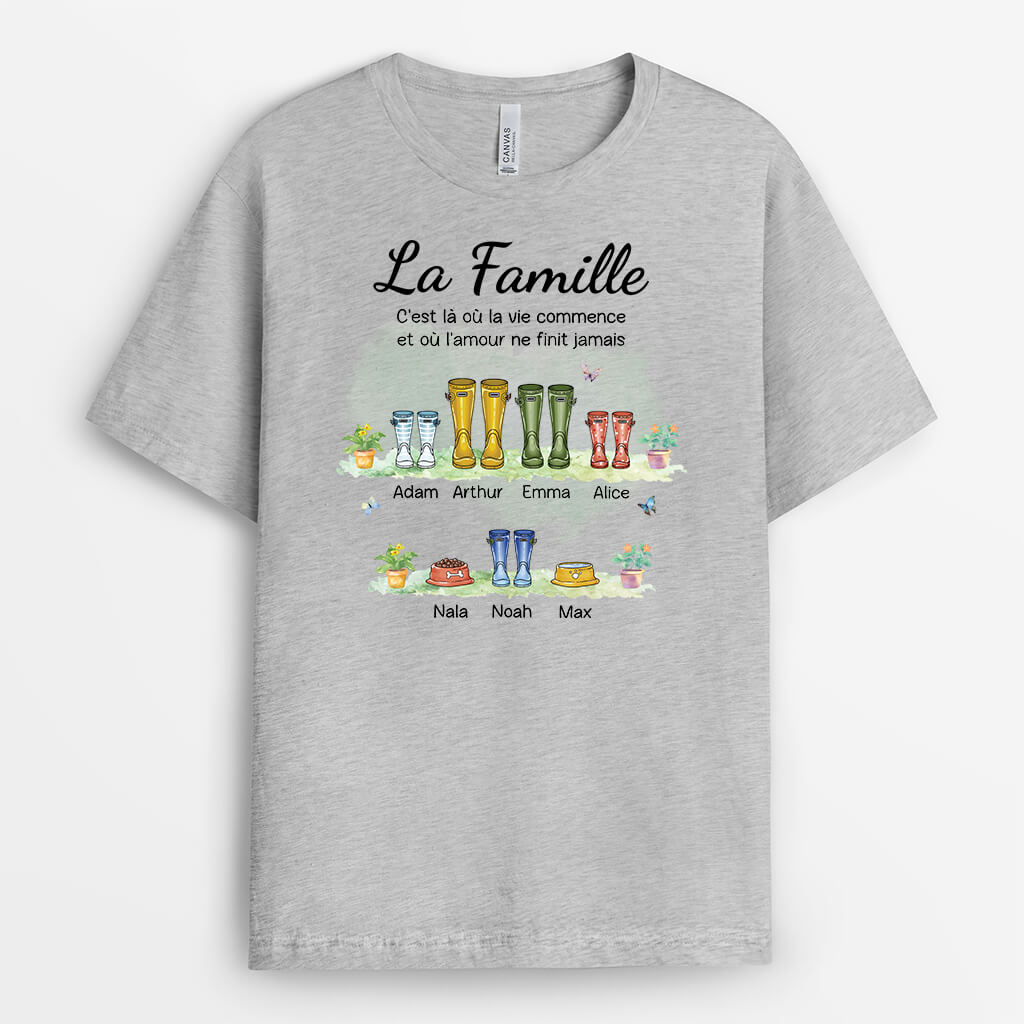 2500AFR2 t shirt la famille version des bottes personnalise