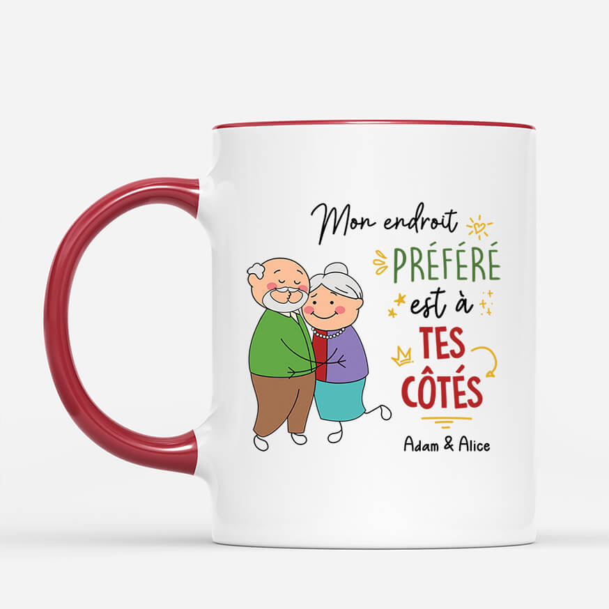 2503MFR2 mug mon endroit prefere est a tes cotes personnalise