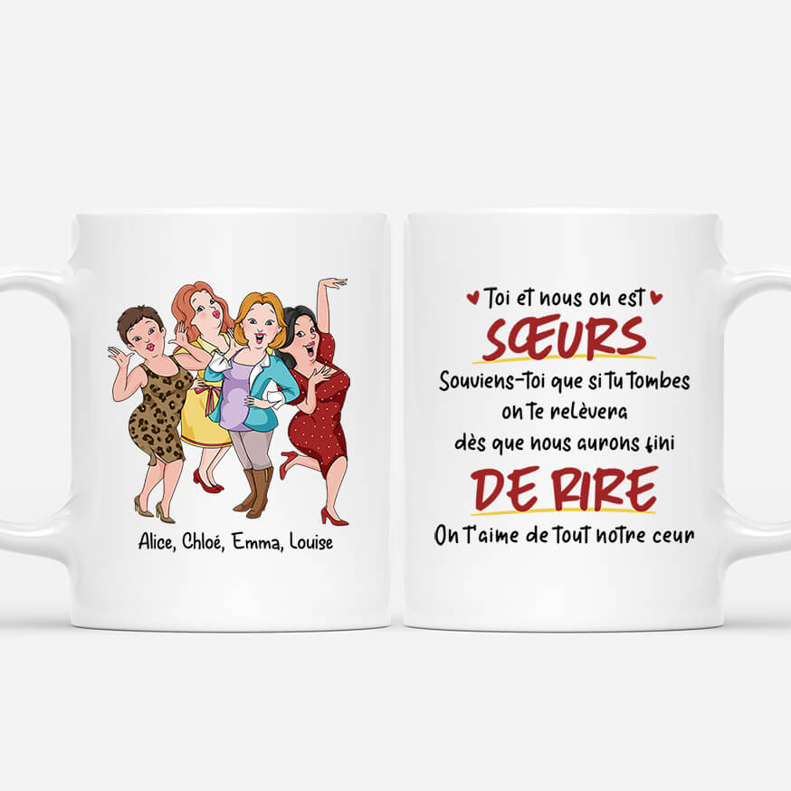 2512MFR1 mug toi et moi on est soeurs personnalise