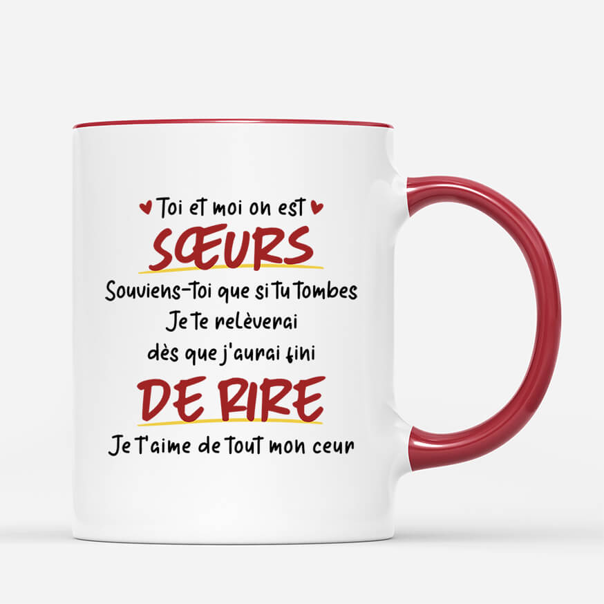 2512MFR3 mug toi et moi on est soeurs personnalise