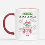 2521MFR2 mug je fais ce que je veux licorne personnalise