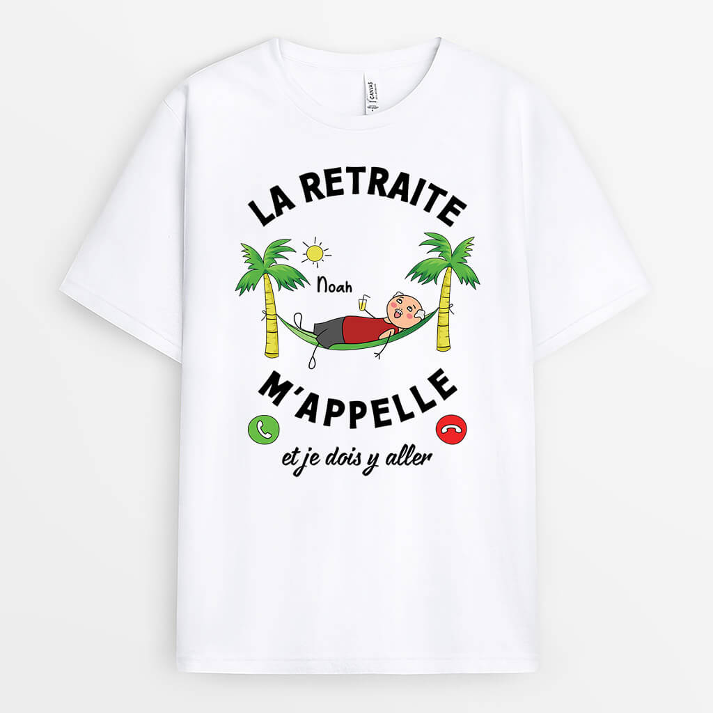 2538AFR1 t shirt je nai pas le temps je suis a la retraite version homme personnalise