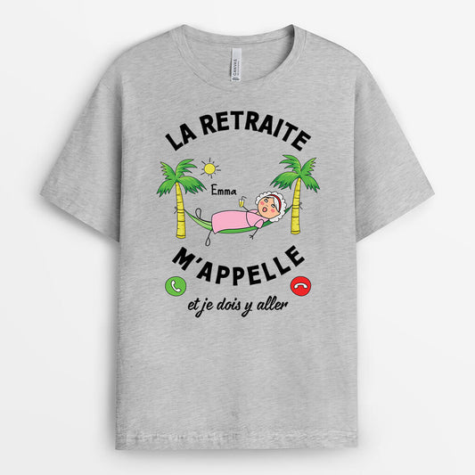 2538AFR2 t shirt je nai pas le temps je suis a la retraite version homme personnalise