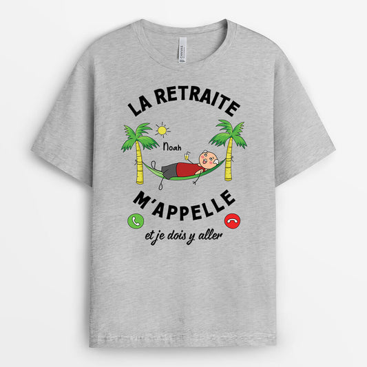 2538AFR2 t shirt la retraite mappelle version femme personnalise