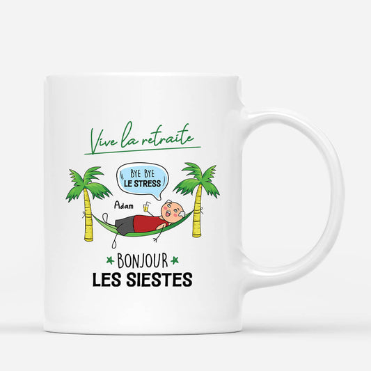 2539MFR1 mug vive la retraite version homme personnalise