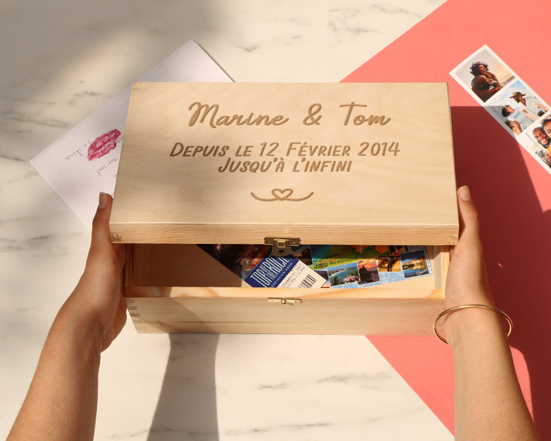 Boîte à souvenirs personnalisée à remplir ensemble