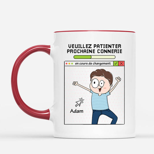 2543MFR2 mug veuillez patienter femme personnalise