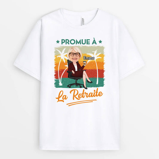 2544AFR1 t shirt promue a la retraite personnalise