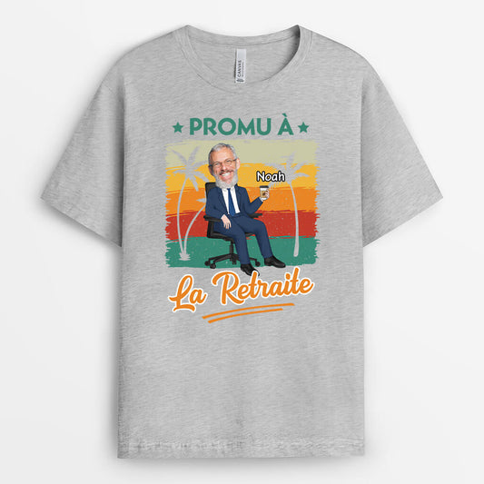 2544AFR2 t shirt promue a la retraite personnalise