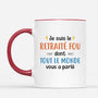 2555MFR2 mug je suis la retraitee folle personnalise