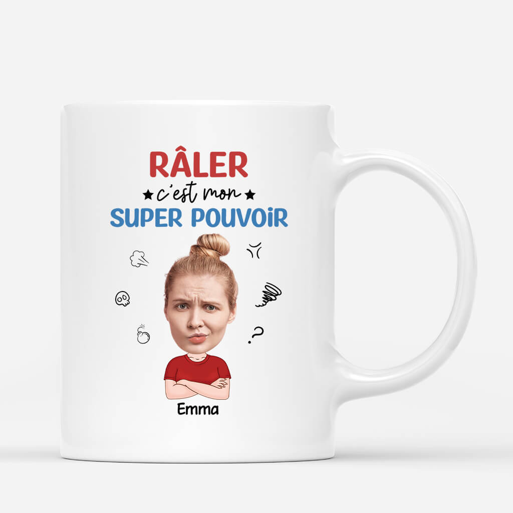 2556MFR1 mug raler cest mon super pouvoir version femme personnalise