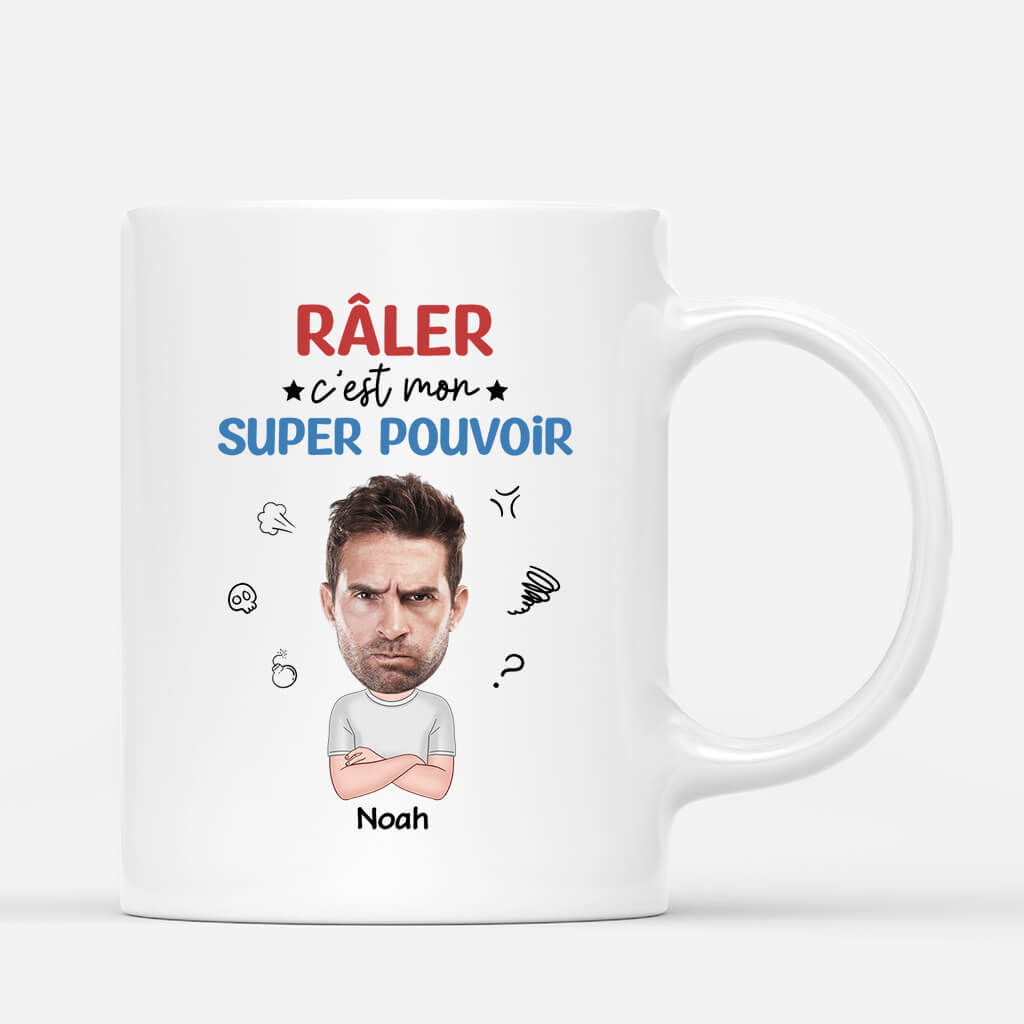 2556MFR1 mug raler cest mon super pouvoir version homme personnalise