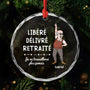 2558OFR1 ornement noel en verre personnalise pour femme et homme libere retraite 2558o6v5b