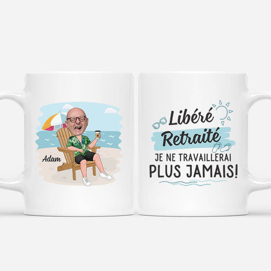 2561MFR1 mug libere delivre retraite plage personnalise