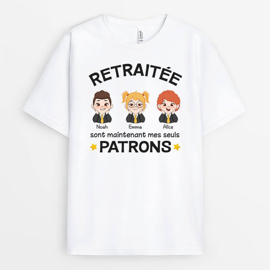 2562AFR1 t shirt retraite maintenant mes seuls patrons personnalise