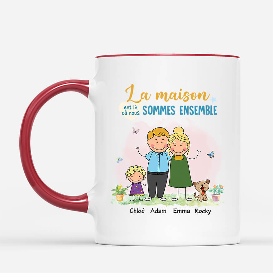 2563MFR2 mug la maison est la ou nous sommes ensemble personnalise