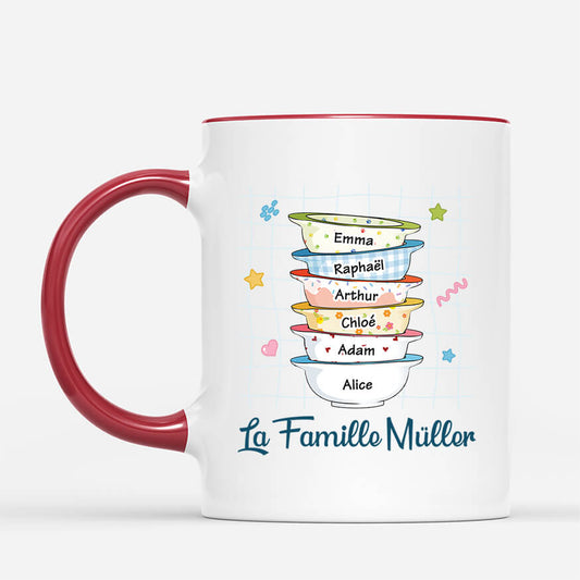 2564MFR2 mug famille avec bols damour personnalise