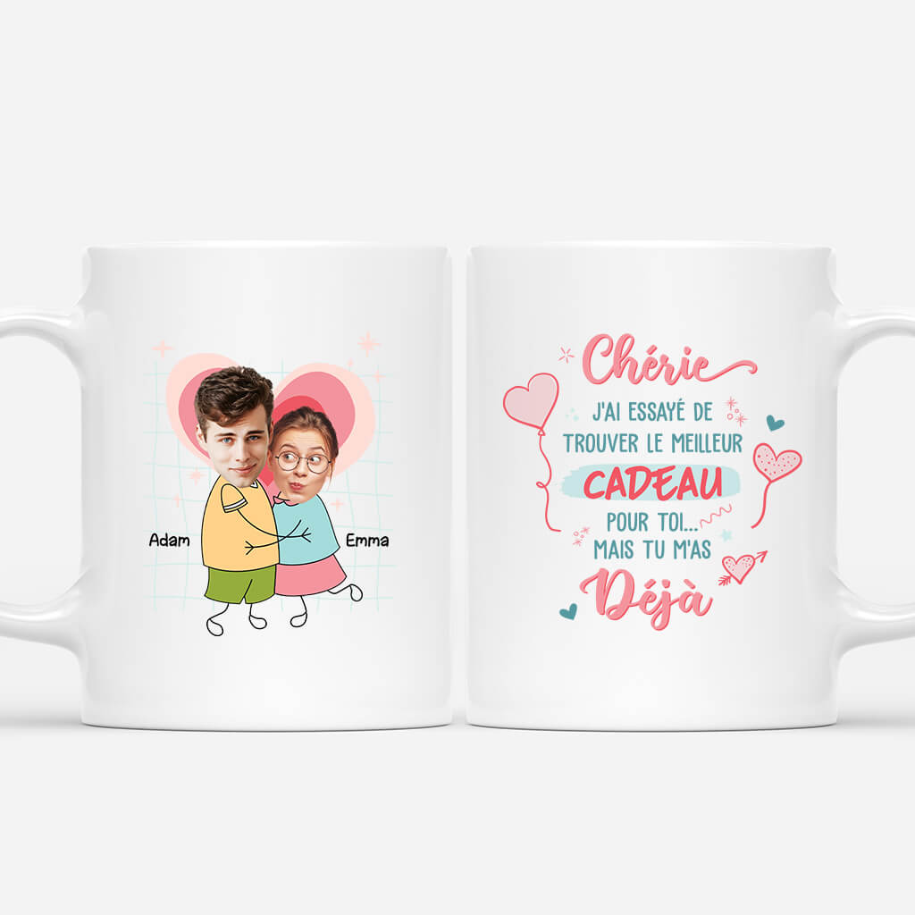 2568MFR1 mug cherie tu mas deja personnalise