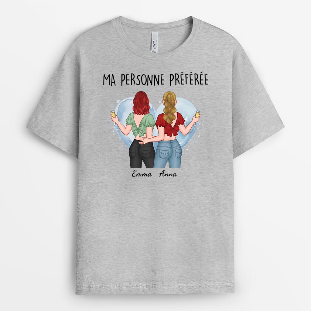 2571AFR1 t shirt ma personne preferee personnalise