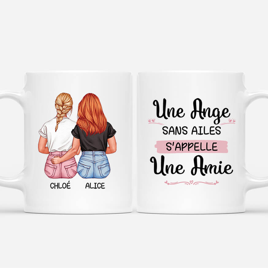 2572MFR1 mug une ange sans ailes sappelle une amie personnalise