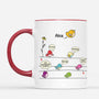 2580MFR2 mug au revoir aux oiseaux colores personnalise