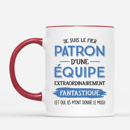 2584MFR2 mug je suis la fiere patronne dune equipe incroyablement fantastique personnalise