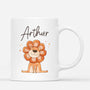 2587MFR1 mug lion avec criniere de fleur personnalise